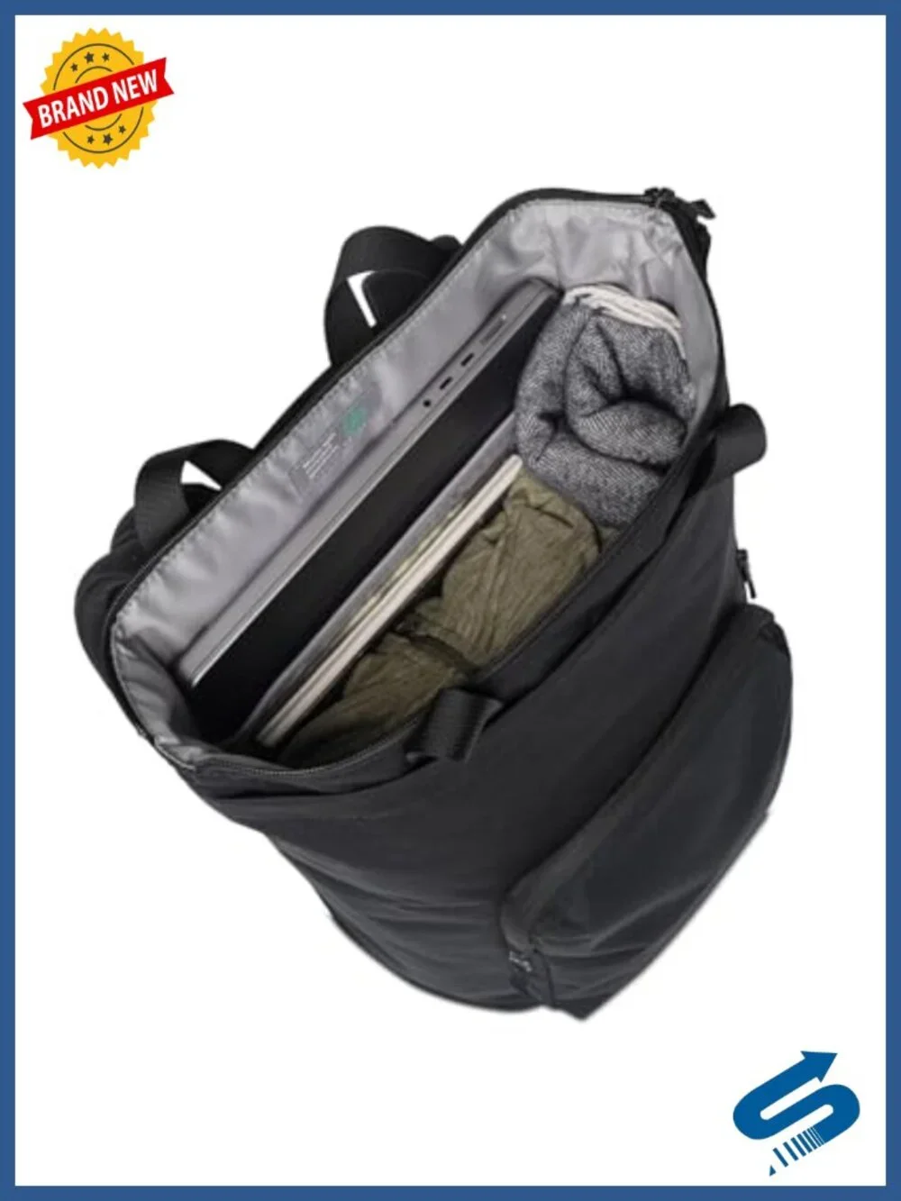 Convertible Tote Pack Laptop Backpack Recycled Polyester 15